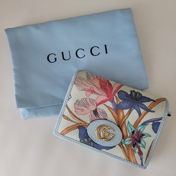Final Price✅️ Authentic Limited Edition Gucci Floral wallet blue - Picture 5 of 17